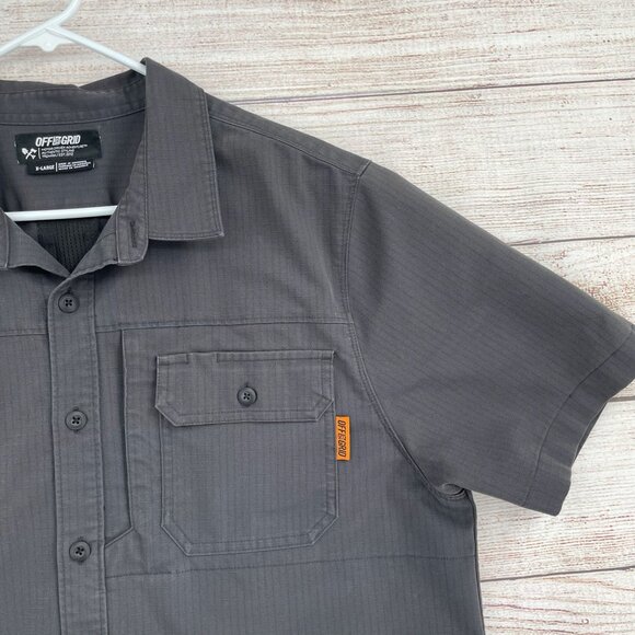 Off the Grid Ripstop Button Down Shirt Men's Size XL Gray Vented - Picture 3 of 9